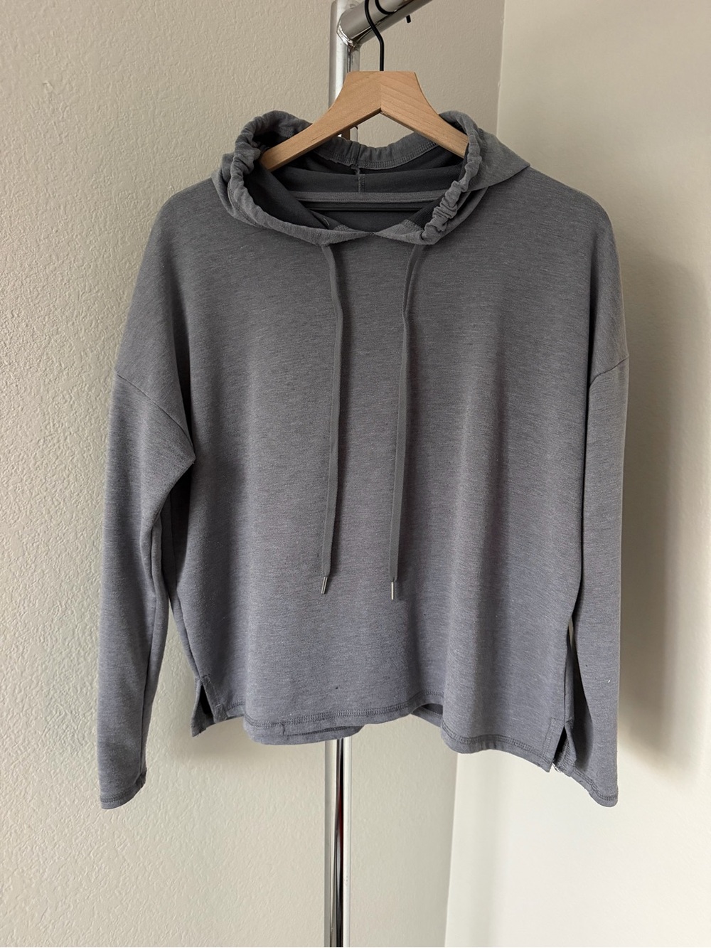 Women's Crewneck Hoodie Sweater - Gray